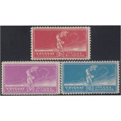 Uruguay 281/83 1924 Victoria del equipo Nacional de fútbol Juegos Olímpicos de París MNH