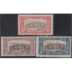 Uruguay 298/300 1925 Desembarco de Juan Antonio Lavalleja MNH