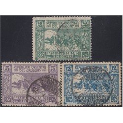 Uruguay 307/09 1925 Centenario de la Batalla de Sarandi Usado Uruguay 307/09 1925 Centenario de la Batalla de Sarandi Usado