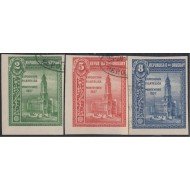 Uruguay 331/333 1927 Exposición filatélica de Montevideo Usado 