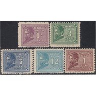 Uruguay 418/22 1932 Muerte del poeta Juan Zorilla de San Martín MH