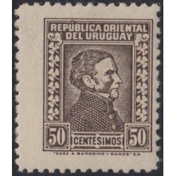 Uruguay 477 1934 Serie Antigua Artigas Litografía MH sombras Uruguay 477 1934 Serie Antigua Artigas Litografía MH sombras