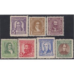 Uruguay 560/66 1945/47 Serie Antigua Grandes Figuras MNH Uruguay 560/66 1945/47 Serie Antigua Grandes Figuras MNH