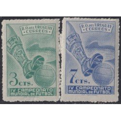 Uruguay 602/03 1951 Cuarta Copa del Mundo de Fútbol en Río de Janeiro MNH Uruguay 602/03 1951 Cuarta Copa del Mundo de Fútbol en Río de Janeiro MNH