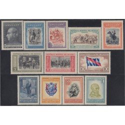 Uruguay 604/15 1951 Centenario de la muerte del General Artigas MNH Uruguay 604/15 1951 Centenario de la muerte del General Artigas MNH
