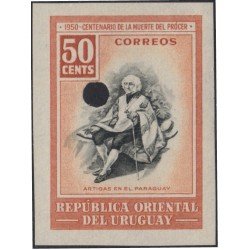 Uruguay 614 1951 Prueba Artigas en el Paraguay Uruguay 614 1951 Prueba Artigas en el Paraguay