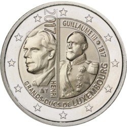 Luxemburgo 2017 2 € euros conmemorativos Av. Duque Guillermo III Luxemburgo 2017 2 € euros conmemorativos Av. Duque Guillermo III