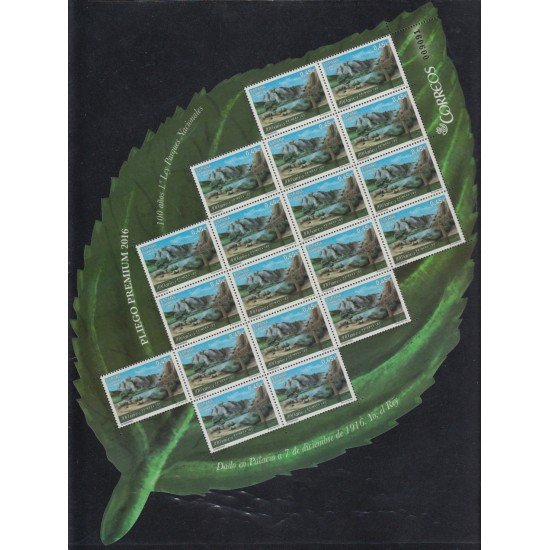 España Pliego Premium 34 2016 100 Años de la 1ra Ley de Parques Nacionales MNH España Pliego Premium 34 2016 100 Años de la 1ra Ley de Parques Nacionales MNH