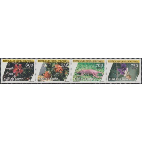 Guinea Ecuatorial 530/33 2016 Naturaleza Ecuatoguineana Fauna/Flora MNH