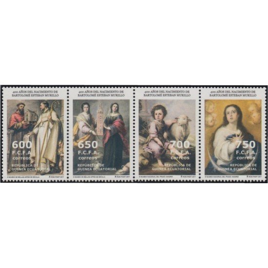 Guinea Ecuatorial 538/41 2017 400 Años del nacimiento Bartolomé Esteban Murillo MNH Guinea Ecuatorial 538/41 2017 400 Años del nacimiento Bartolomé Esteban Murillo MNH