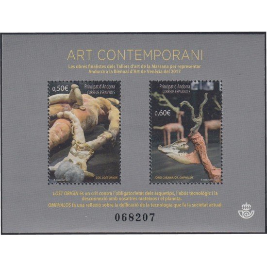 Andorra Española 456 2017 Arte contemporáneo MNH Andorra Española 456 2017 Arte contemporáneo MNH