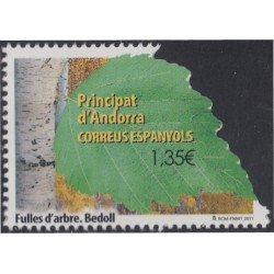 Andorra Española 457 2017 Abedul Hojas de árboles MNH Andorra Española 457 2017 Abedul Hojas de árboles MNH