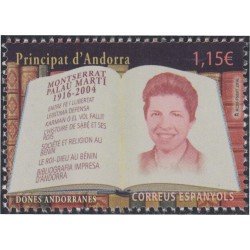 Andorra Española 450 2016 Mujeres Andorranas Monserrat Palau Martí MNH Andorra Española 450 2016 Mujeres Andorranas Monserrat Palau Martí MNH