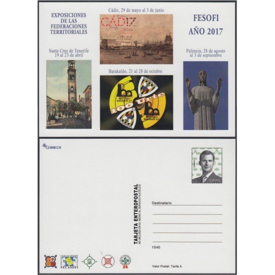 España Tarjetas del Correo y de Iniciativa Privada 122 2017 FESOFI España Tarjetas del Correo y de Iniciativa Privada 122 2017 FESOFI