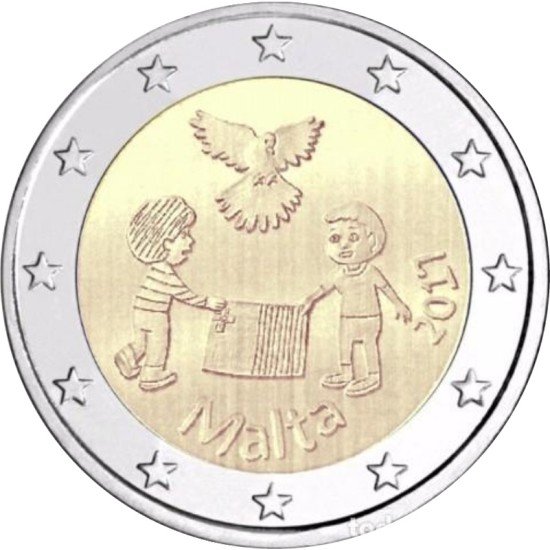 Malta 2017 2 € euros conmemorativos Solidaridad y paz Malta 2017 2 € euros conmemorativos Solidaridad y paz