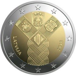 Letonia 2018 2 € euros conmemorativos Estados Bálticos 