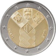 Estonia 2018 2 € euros conmemorativos Estados Bálticos Estonia 2018 2 € euros conmemorativos Estados Bálticos