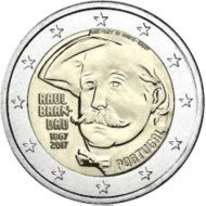 Portugal 2017 2 € euros conmemorativos Raul Brandão Portugal 2017 2 € euros conmemorativos Raul Brandão