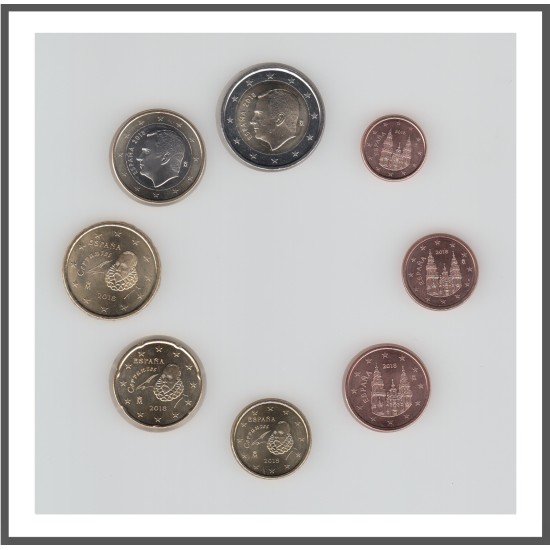 España 2018 Emisión monedas Sistema monetario euro € Tira
