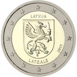Letonia 2017 2 € euros conmemorativos  Región de Latgale