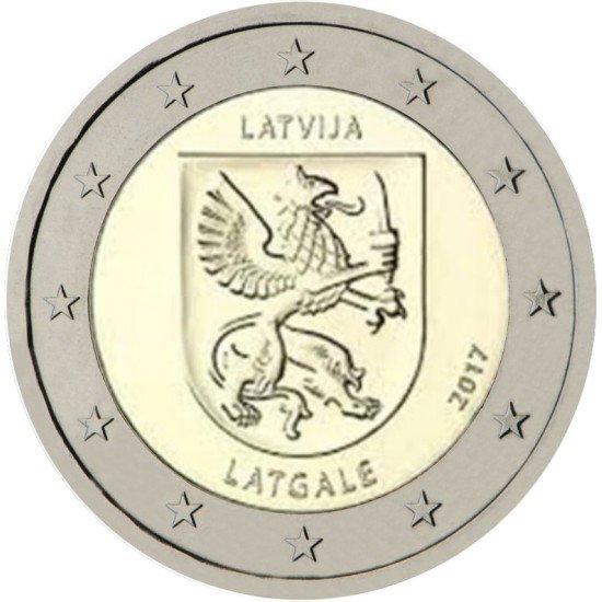 Letonia 2017 2 € euros conmemorativos  Región de Latgale