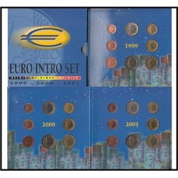 Bélgica 1999 - 2000 - 2001 Cartera Oficial Monedas € euro Set 3 Carteras Bélgica 1999 - 2000 - 2001 Cartera Oficial Monedas € euro Set 3 Carteras