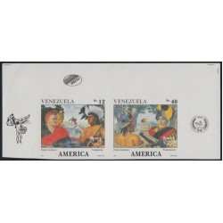 Upaep 1991 1540/41 Venezuela Colon Columbus sin dentar imperforated