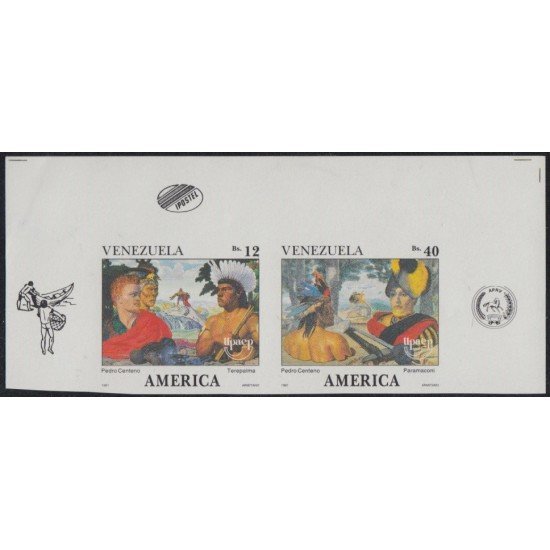 Upaep 1991 1540/41 Venezuela Colon Columbus sin dentar imperforated