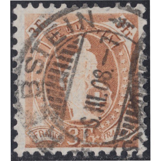 Suiza Switzerland 112 3 Francos Matasellos bistre