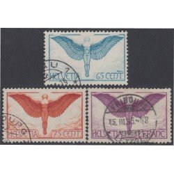 Suiza Switzerland A-10/12 1924 Serie matasellada Alegoría 