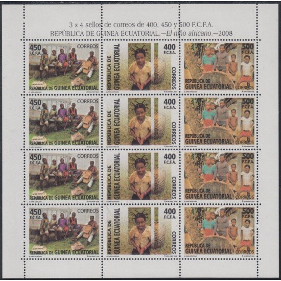 Guinea Ecuatorial 401/03 2008 Minihojita El niño africano MNH
