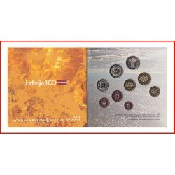 Letonia Latvija 2018 Cartera Oficial Monedas € euro Estados Bálticos 