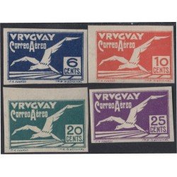 Uruguay A- 10/13 1925 Serie antigua pájaro bird MH