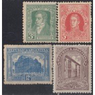 Argentina 310/13 1926 Centenario del sello Rivadavia y San Martín MNH