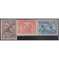Argentina 323/25 1929  Aniversario del descubrimiento de América MNH