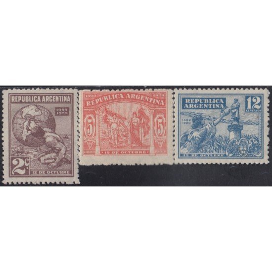 Argentina 323/25 1929 Aniversario del descubrimiento de América MNH Argentina 323/25 1929 Aniversario del descubrimiento de América MNH