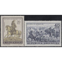 Argentina 797/98 1967 150 Años de la Batalla de Chacabuco MNH