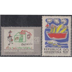 Argentina 818/819 1968 Dibujos infantiles MNH