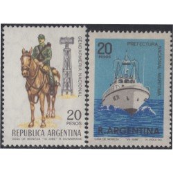 Argentina 820/821 1968 Policía de la Frontera MNH