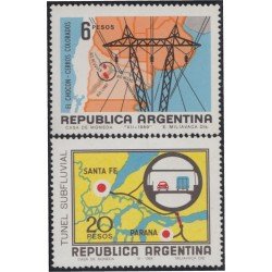 Argentina 858/59 1969 Economía y tecnología. Filigrana G MNH