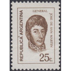 Argentina 881 1971 Serie Antigua Gral José de San Martín Papel Fosforescente MNH