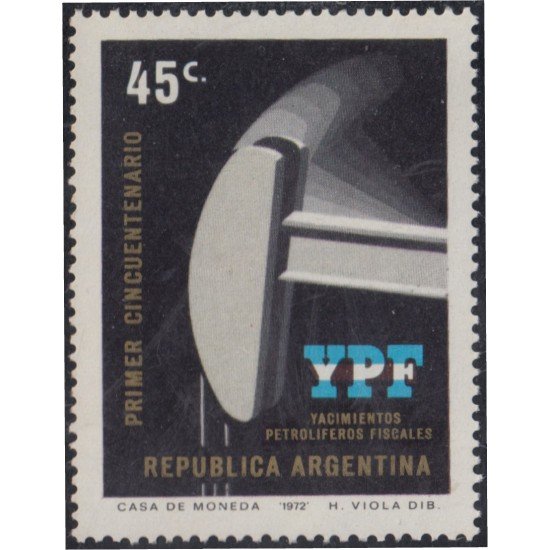 Argentina 926 1972 50 Años de la explotación del petróleo MNH Argentina 926 1972 50 Años de la explotación del petróleo MNH