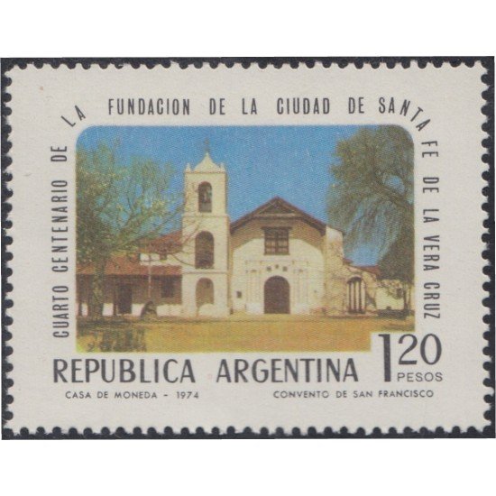 Argentina 988 1974 4°Centenario de la Ciudad de Santa Fe MNH Argentina 988 1974 4°Centenario de la Ciudad de Santa Fe MNH