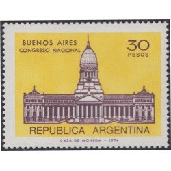 Argentina 990 1974 Serie Corriente Congreso Nacional de Buenos Aires MNH Argentina 990 1974 Serie Corriente Congreso Nacional de Buenos Aires MNH