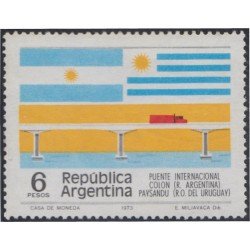 Argentina 1027 1975 Puente Internacional Colon de Argentina hasta el Uruguay MNH