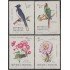 Argentina 1053/1056 1976 Pájaros y Flores Birds and Flowers MNH