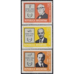 Argentina 1059/1061 1976 Premio Nobel Bernardo Houssay MNH Argentina 1059/1061 1976 Premio Nobel Bernardo Houssay MNH