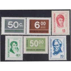 Argentina 1063/1068 1976 Serie Corriente. Tipos 1970/71 MH Argentina 1063/1068 1976 Serie Corriente. Tipos 1970/71 MH