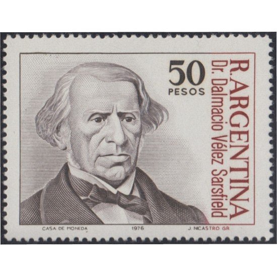 Argentina 1077 1977 Dalmacio Vélez Sarsfield. Jurista MNH Argentina 1077 1977 Dalmacio Vélez Sarsfield. Jurista MNH