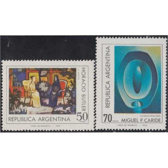 Argentina 1079/1080 1977 Pinturas de Horacio Butler y Miguel MNH Argentina 1079/1080 1977 Pinturas de Horacio Butler y Miguel MNH